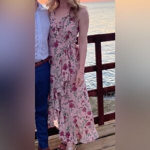 Yumi Kim floral wrap hi-lo dress. Worn twice.